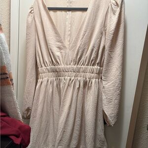Amazon Cream Long Sleeve Dress